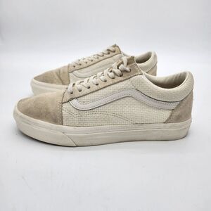 Vans Old Skool Woven Sneakers Marshmallow Snow Shoes Size 8.5 Women's 7 Men's